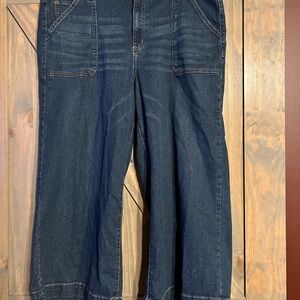 Time and Tru High Rise Wide Leg Jeans - Classic Blue